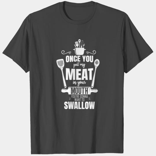 Novelty Put My Meats To Your Mouth Comical T Shirts