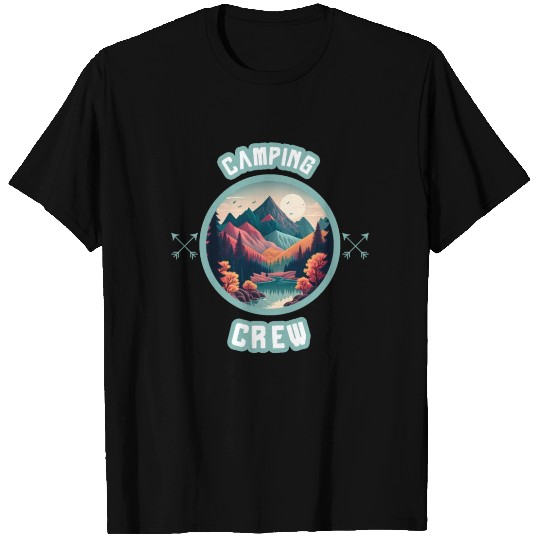 Camping Crew Outdoor Sunset Summer Camp T Shirts