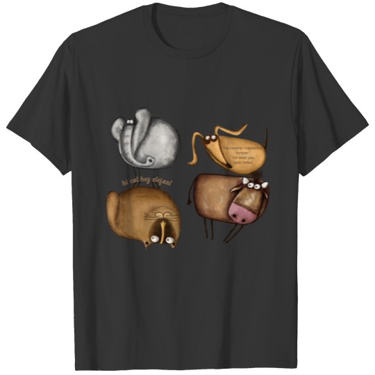funny fat animals dog , cat , donkey and elefant T Shirts