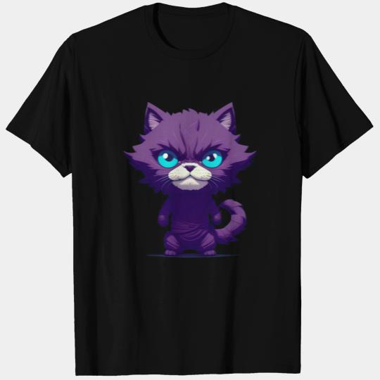Purple cat, blue eyes T Shirts