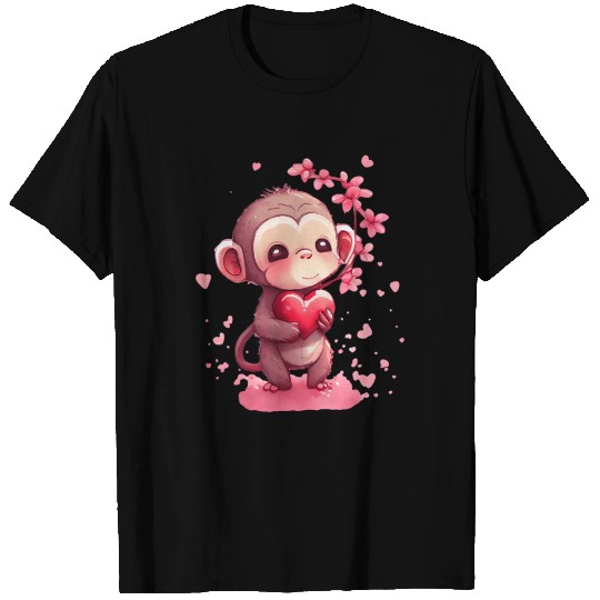 Cute Monkey Gift for Monkey lovers Colorful Art T Shirts