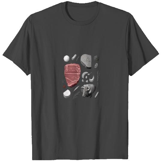Steak Lover Grilling Father Grayscale Griller T Shirts