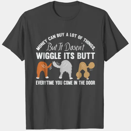 Cute Rescue Dog Lovers Funny Wiggle Butt T Shirts