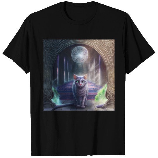 Raw Cat walking in doorway fantasy T Shirts