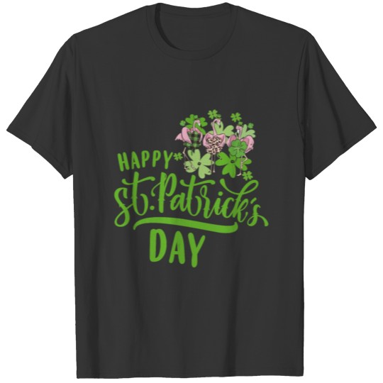 Happy St Patricks Day Irish Flamingo T Shirts
