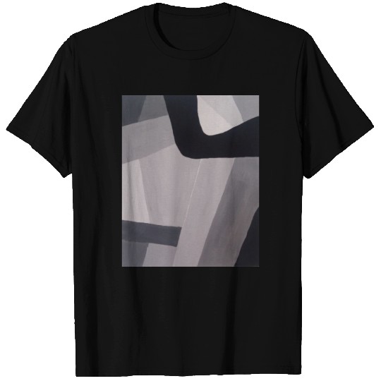 Abstract Grayscale T Shirts