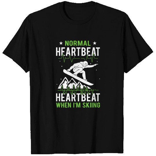 Normal Heartbeat funny skiing T Shirts design