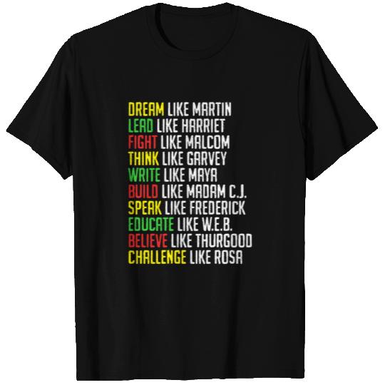 Black History Martin Luther King USA African T Shirts