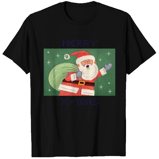 Santa merry christmas happy holidays christmas gif T Shirts