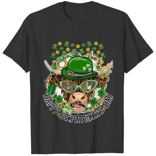 Happy St. Patrick's Day, Funny Cow, Hat and Gold T Shirts
