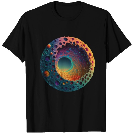 Rounded Psychedelic Swirl T Shirts