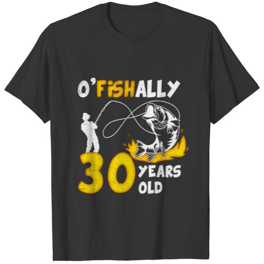 30th Birthday Fishing 1973 Vintage Fisherman Angle T Shirts