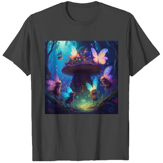 Fairy creatures in the enchanted forest version 1 T Shirts