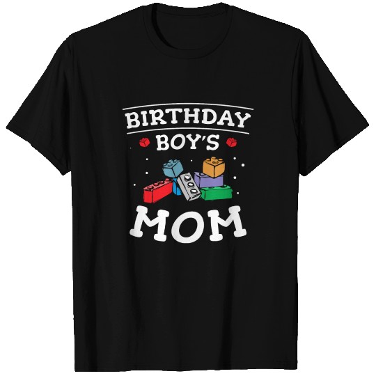 Birthday Boy's Mom Building Blocks T Shirts