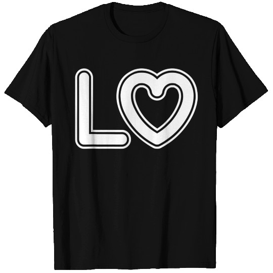 LO Love Valentine's Day Couple T Shirts