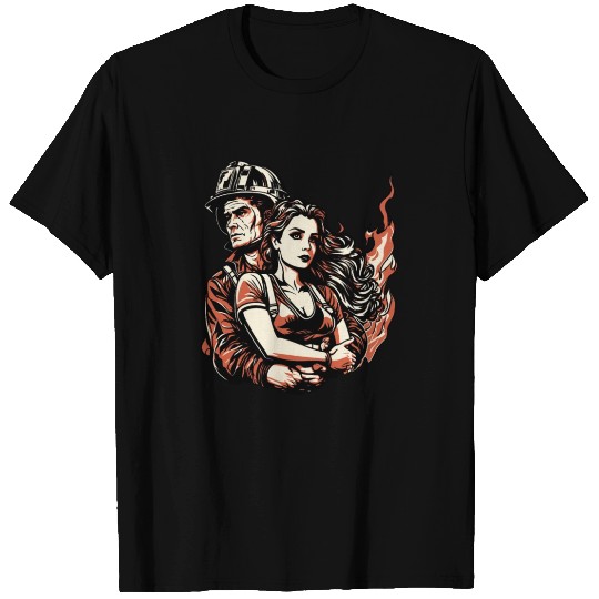 Firefighter Thin Red Line Wife T Shirts