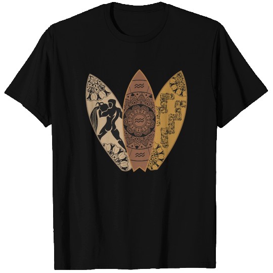 Pisces Zodiac Sign Surfboard Surfing Horoscope T Shirts