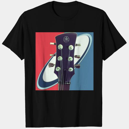 Red White Blue Rock and Roll Themed Guitar T Shirts