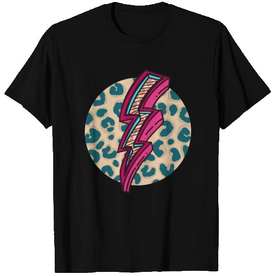 Cheetah Print Lightning Bolt T Shirts