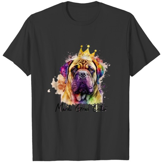 Mardi Gras Cutie Mastiff T Shirts