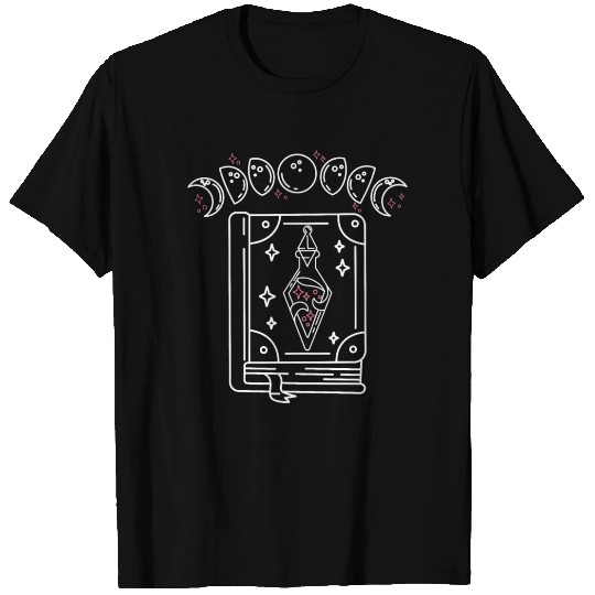 Witch Spell Book Witchcraft Potion Moon Phases T Shirts