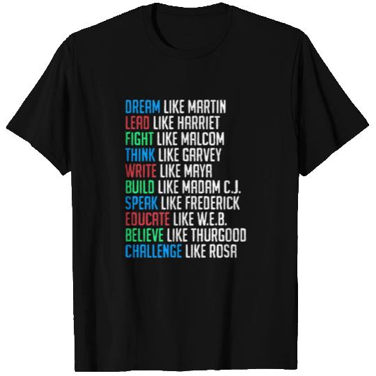 Black History Martin Luther King USA African T Shirts