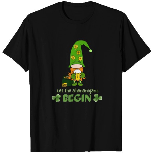 Funny St Patricks Day Let the Shenanigans Begin T Shirts