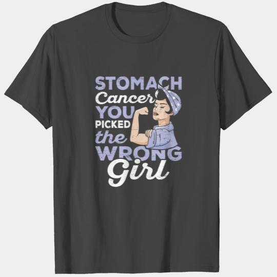 Wrong Girl Periwinkle Ribbon Stomach Cancer T Shirts