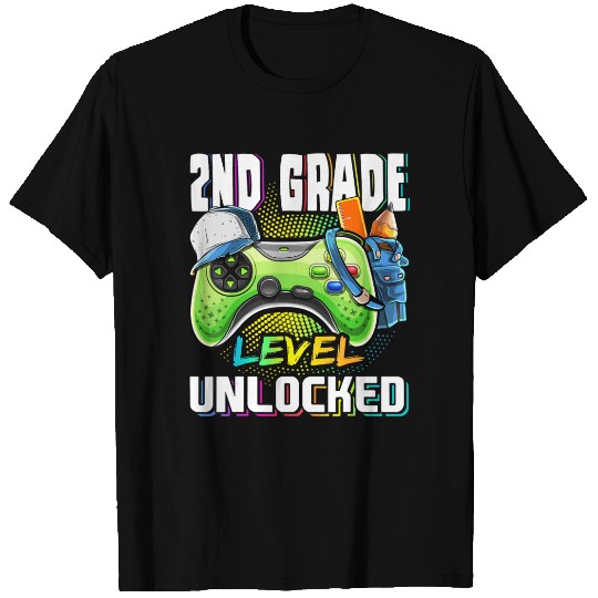 2nd Grade Level Unlocked Video Game Back to School T Shirts