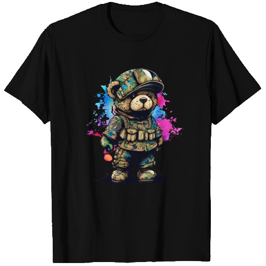 Teddy Bear Soldier T Shirts
