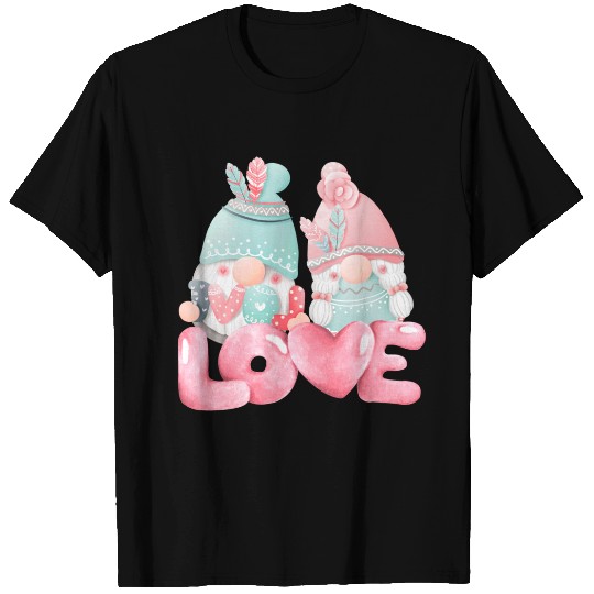 I love U. Valentine's Gnomes. T Shirts