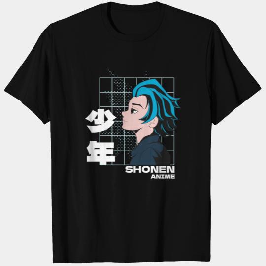 Japanese Shonen Anime Boy Kanji Aesthetic T Shirts