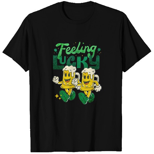 St Patrick's Day Feeling Lucky Retro Vintage Beer T Shirts