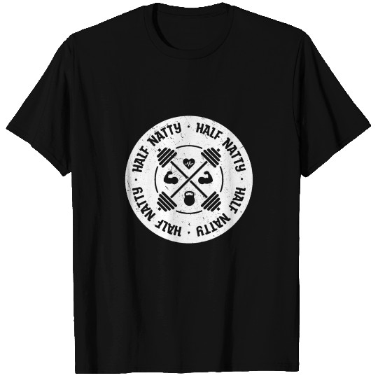 Half Natty Gothic Style Round Logo T Shirts