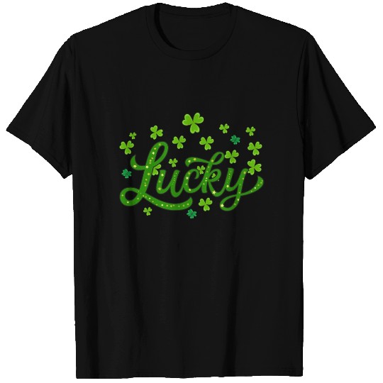 Lucky St Patricks Day, leaf clover, shamtock T Shirts