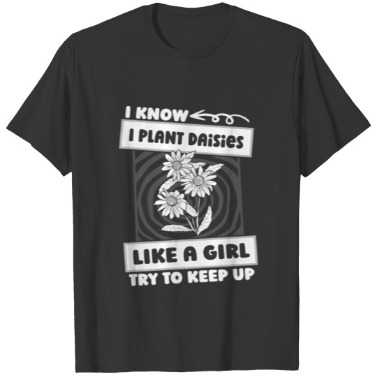 Daisy Gardening Girl T Shirts