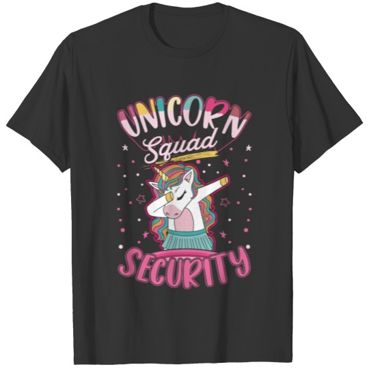 Unicorn Security Mom Dad Birthday Crew T Shirts