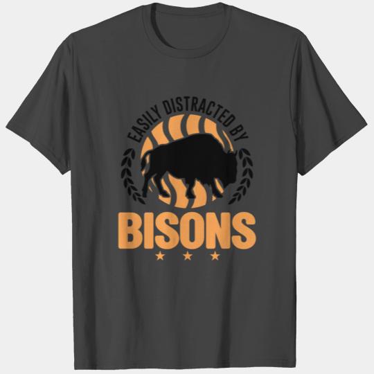 Easily Distracted By Bisons Water Buffalo T Shirts