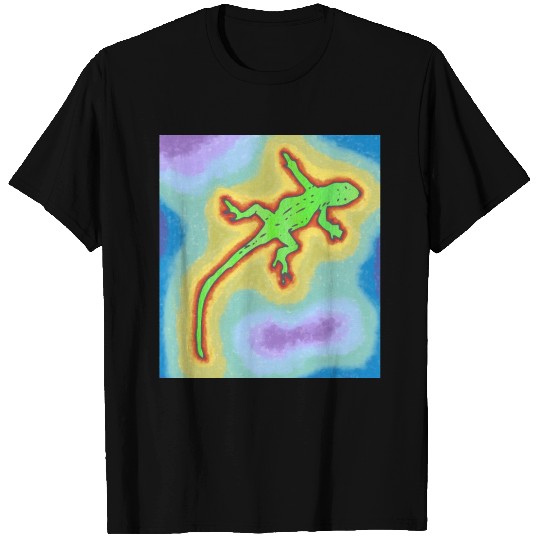 Lime green gecko T Shirts