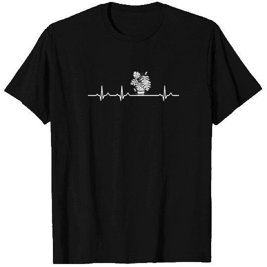 Monstera Plant Heartbeat T Shirts