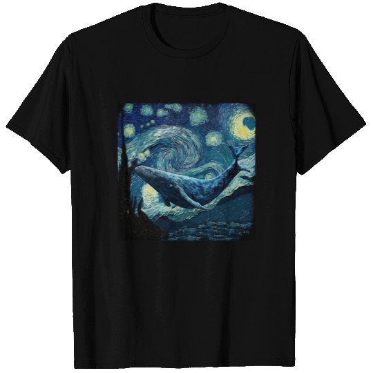 Humpback Whale Van Gogh Design for Whale Watching T Shirts