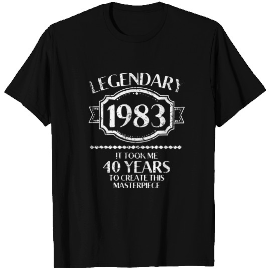 40th Birthday Vintage 1983 T Shirts