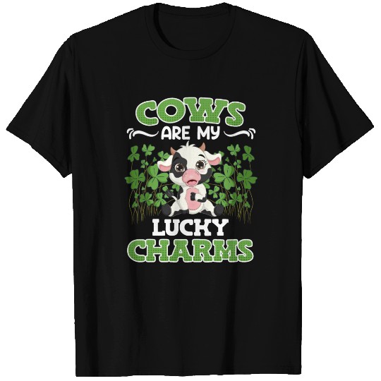 Cows are my lucky charms farmer T Shirts