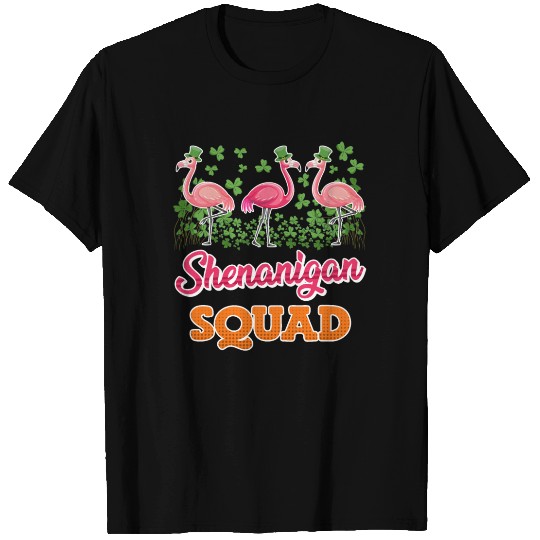 Flamingo Shenanigan Squad St. Patrick's Day T Shirts