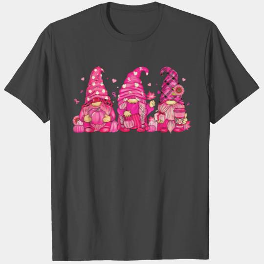 Breast Cancer Awareness Gnome Pumpkin Pink Ribbon T Shirts