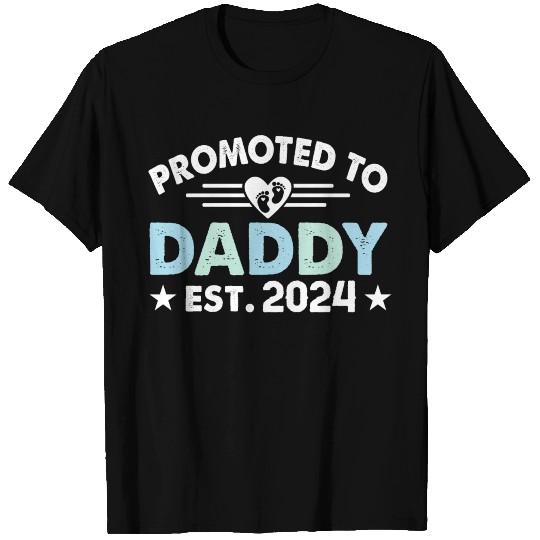Promoted to daddy 2024 daddy to be T Shirts