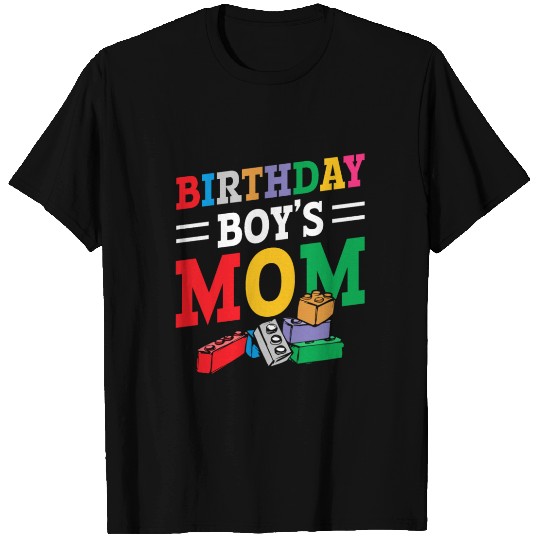 Birthday Boy's Mom Building Blocks T Shirts