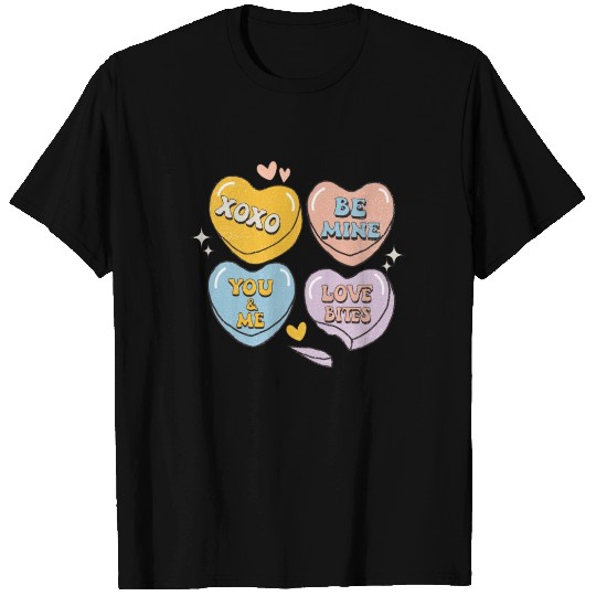 Candy Hearts Retro Valentines T Shirts