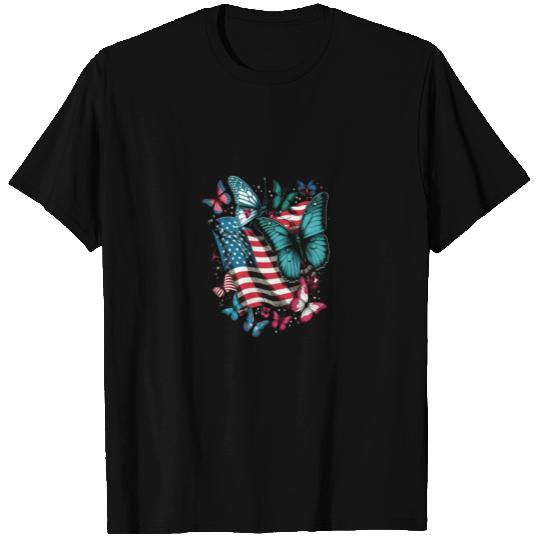 Memorial Day Fallen Veteran Army Butterflies T Shirts