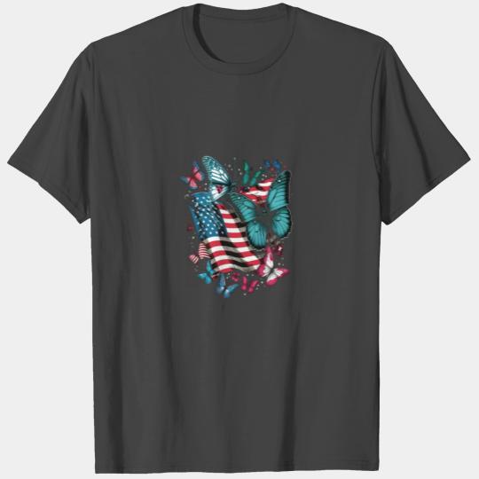 Memorial Day Fallen Veteran Army Butterflies T Shirts